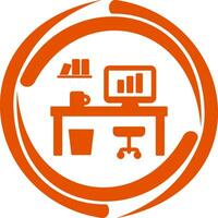 Office Desk Vector Icon