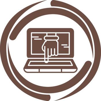 Computer Hacking Vector Icon