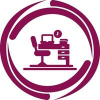 Office Desk Vector Icon