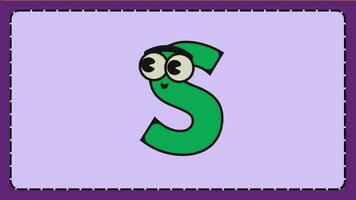 abc carta animar alfabeto Aprendendo para crianças abcd para berçário classe pré escola Aprendendo vídeos. abc animar desenho animado video