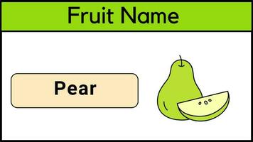 learn Fruits Name in English for kids rhymes Kids Vocabulary education video animation.