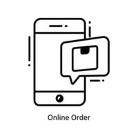 Online Order doodle Icon Design illustration. Logistics and Delivery Symbol on White background EPS 10 File vector