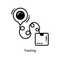 Tracking doodle Icon Design illustration. Logistics and Delivery Symbol on White background EPS 10 File vector