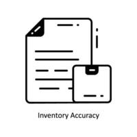 Inventory Accuracy doodle Icon Design illustration. Logistics and Delivery Symbol on White background EPS 10 File vector