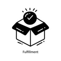 Fulfillment doodle Icon Design illustration. Logistics and Delivery Symbol on White background EPS 10 File vector