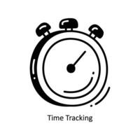 Time Tracking doodle Icon Design illustration. Logistics and Delivery Symbol on White background EPS 10 File vector