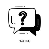 Chat Help doodle Icon Design illustration. Logistics and Delivery Symbol on White background EPS 10 File vector