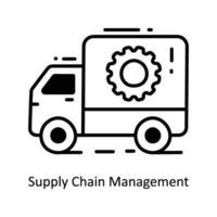 Supply Chain Management doodle Icon Design illustration. Logistics and Delivery Symbol on White background EPS 10 File vector