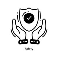 Safety doodle Icon Design illustration. Logistics and Delivery Symbol on White background EPS 10 File vector