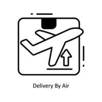 Delivery By Air doodle Icon Design illustration. Logistics and Delivery Symbol on White background EPS 10 File vector