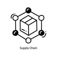 Supply Chain doodle Icon Design illustration. Logistics and Delivery Symbol on White background EPS 10 File vector