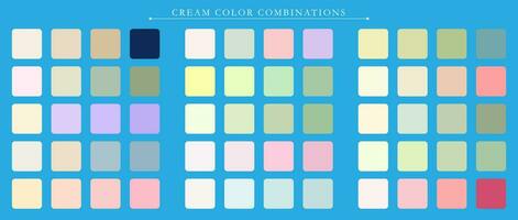 Cream palette. Trend color palette guide template. An example of a color palette. Forecast of the future color trend. Match color combinations. Vector graphics. Eps 10.