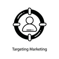 Targeting Marketing doodle Icon Design illustration. Marketing Symbol on White background EPS 10 File vector