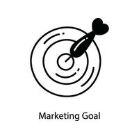 Marketing Goal doodle Icon Design illustration. Marketing Symbol on White background EPS 10 File vector