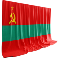 transnistria bandera cortina en 3d representación llamado bandera de transnistria png