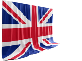 United Kingdom Flag Curtain in 3D Rendering called Flag of United Kingdom png