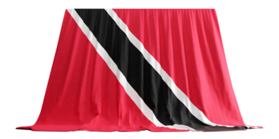 Trinidad und Tobago Flagge Vorhang im 3d Rendern namens Flagge von Trinidad und Tobago png