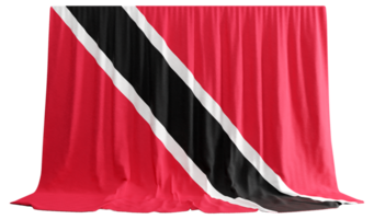 Trinidad und Tobago Flagge Vorhang im 3d Rendern namens Flagge von Trinidad und Tobago png