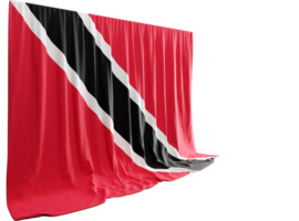 Trinidad und Tobago Flagge Vorhang im 3d Rendern namens Flagge von Trinidad und Tobago png