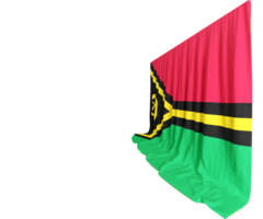 vanuatu bandeira cortina dentro 3d Renderização chamado bandeira do vanuatu png