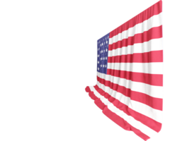 United States Flag Curtain in 3D Rendering called Flag of United States png