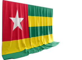 Togo Flag Curtain in 3D Rendering called Flag of Togo png
