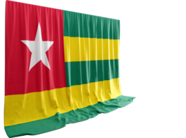 gaan vlag gordijn in 3d renderen gebeld vlag van gaan png