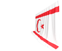 Turkish Republic of Northern Cyprus Flag Curtain in 3D Rendering called Flag of Turkish Republic of Northern Cyprus png