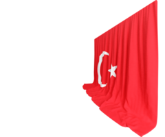 Truthahn Flagge Vorhang im 3d Rendern namens Flagge von Truthahn png