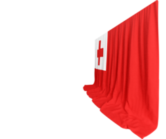 Tonga Flagge Vorhang im 3d Rendern namens Flagge von Tonga png