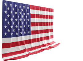 Unidos estados bandeira cortina dentro 3d Renderização chamado bandeira do Unidos estados png