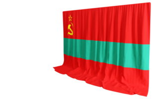 transnistria flagga ridå i 3d tolkning kallad flagga av transnistria png