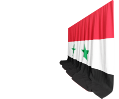 Syria Flag Curtain in 3D Rendering called Flag of Syria png