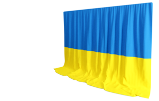 ukraina flagga ridå i 3d tolkning kallad flagga av ukraina png