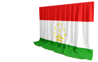 Tajikistan Flag Curtain in 3D Rendering called Flag of Tajikistan png