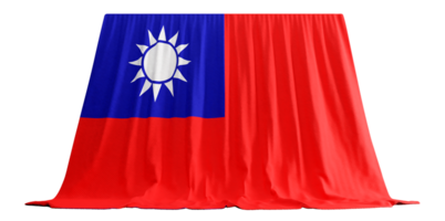 taiwan flagga ridå i 3d tolkning kallad flagga av taiwan png