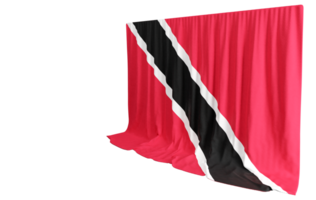 Trinidad and Tobago Flag Curtain in 3D Rendering called Flag of Trinidad and Tobago png