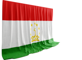 Tajikistan Flag Curtain in 3D Rendering called Flag of Tajikistan png