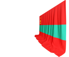 transnistria bandera cortina en 3d representación llamado bandera de transnistria png