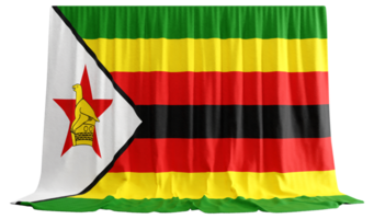 zimbabwe flagga ridå i 3d tolkning kallad flagga av zimbabwe png