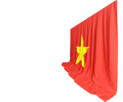 Vietnam Flag Curtain in 3D Rendering called Flag of Vietnam png