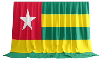 Togo Flag Curtain in 3D Rendering called Flag of Togo png