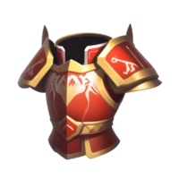 rouge Jeu armure ai généré png