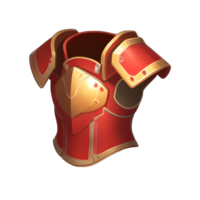 rouge Jeu armure ai généré png