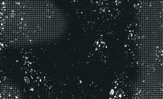 Grunge black and white pattern. Monochrome particles abstract texture. Background of cracks, scuffs, chips, stains, ink spots, lines. Dark design background surface. photo