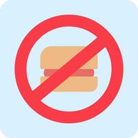 No Junk Food Vector Icon