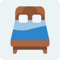 Queen Bed Vector Icon