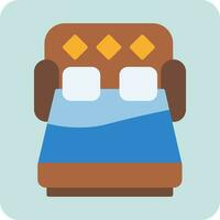 sofá cama vector icono