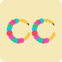 Hoop Earrings Vector Icon