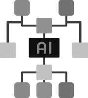 icono de vector de inteligencia artificial